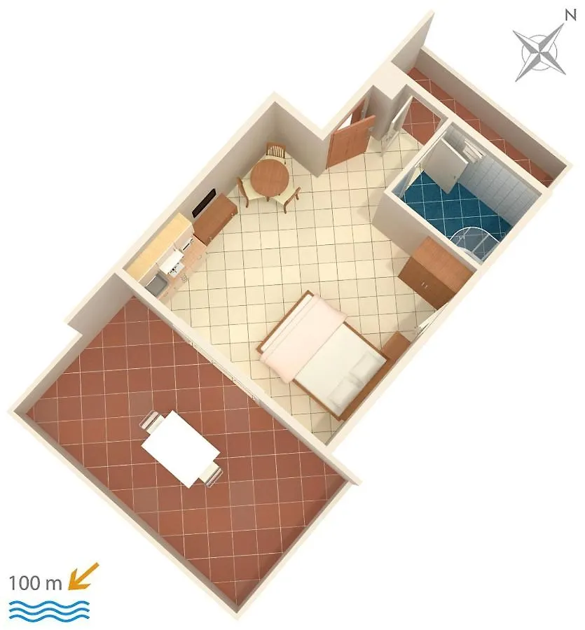 Apartment Studio Barbat 4980A Barbat na Rabu